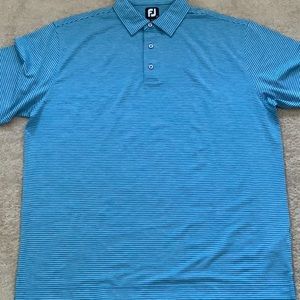 FJ men’s striped golf polo shirt